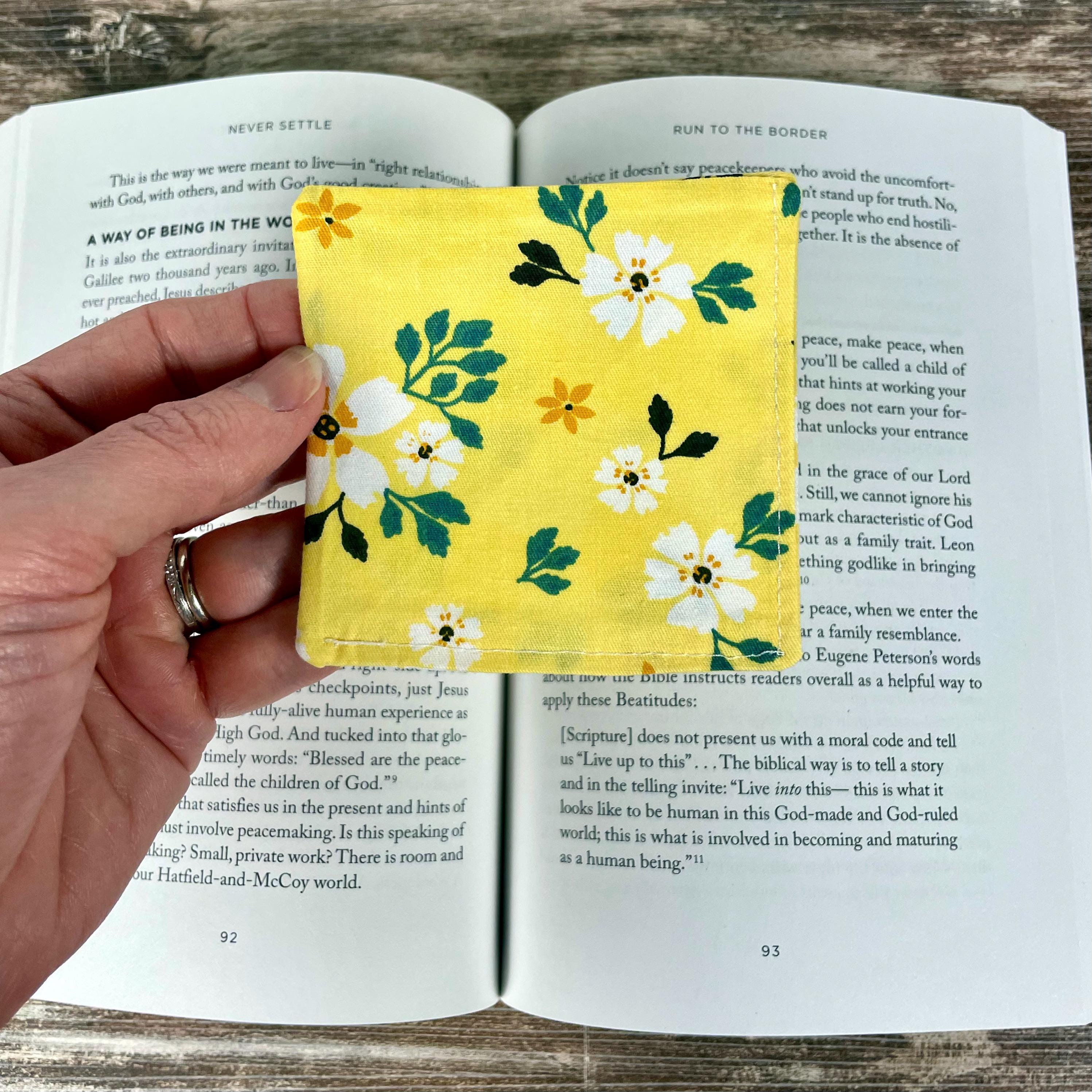 Yellow Floral Bookmark for Flower Lovers Makes a Thoughtful Gardener Gift or Teacher Thank You Gift