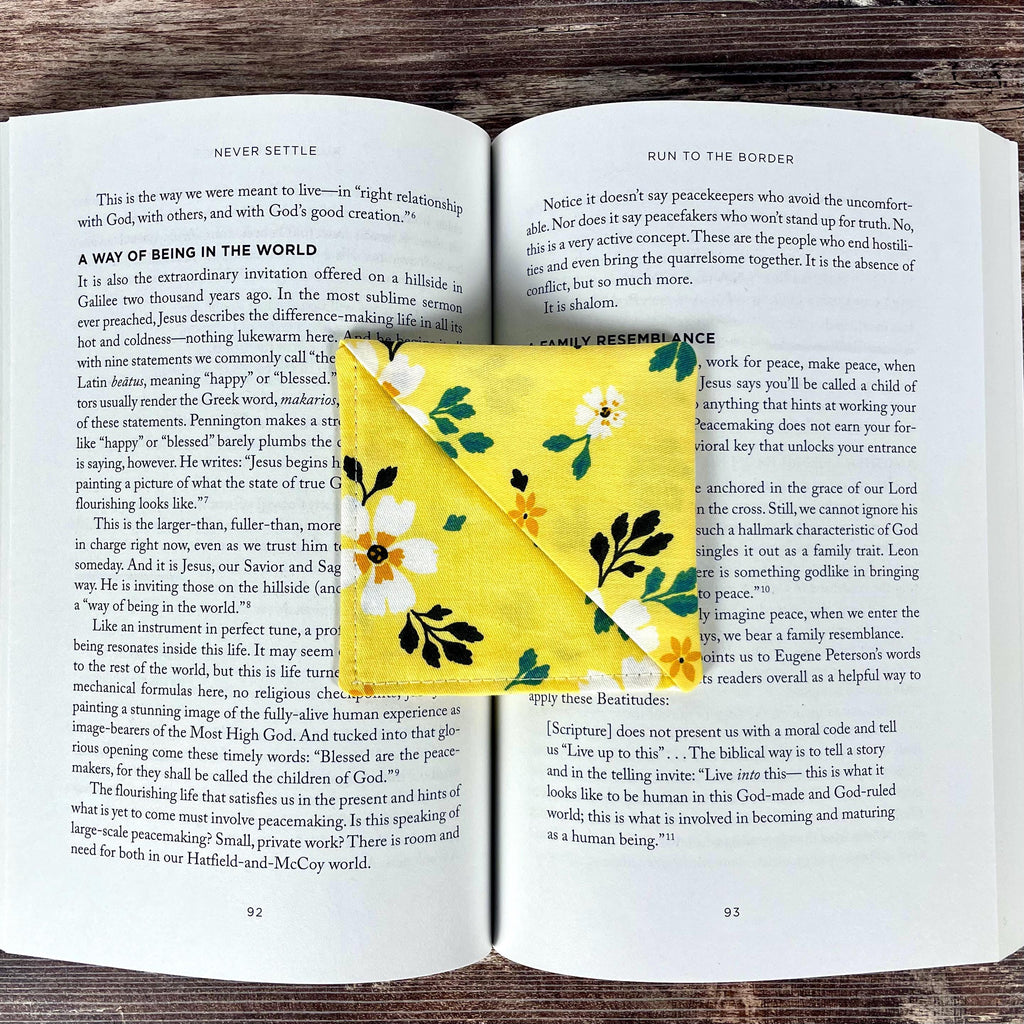Yellow Floral Bookmark for Flower Lovers Makes a Thoughtful Gardener Gift or Teacher Thank You Gift