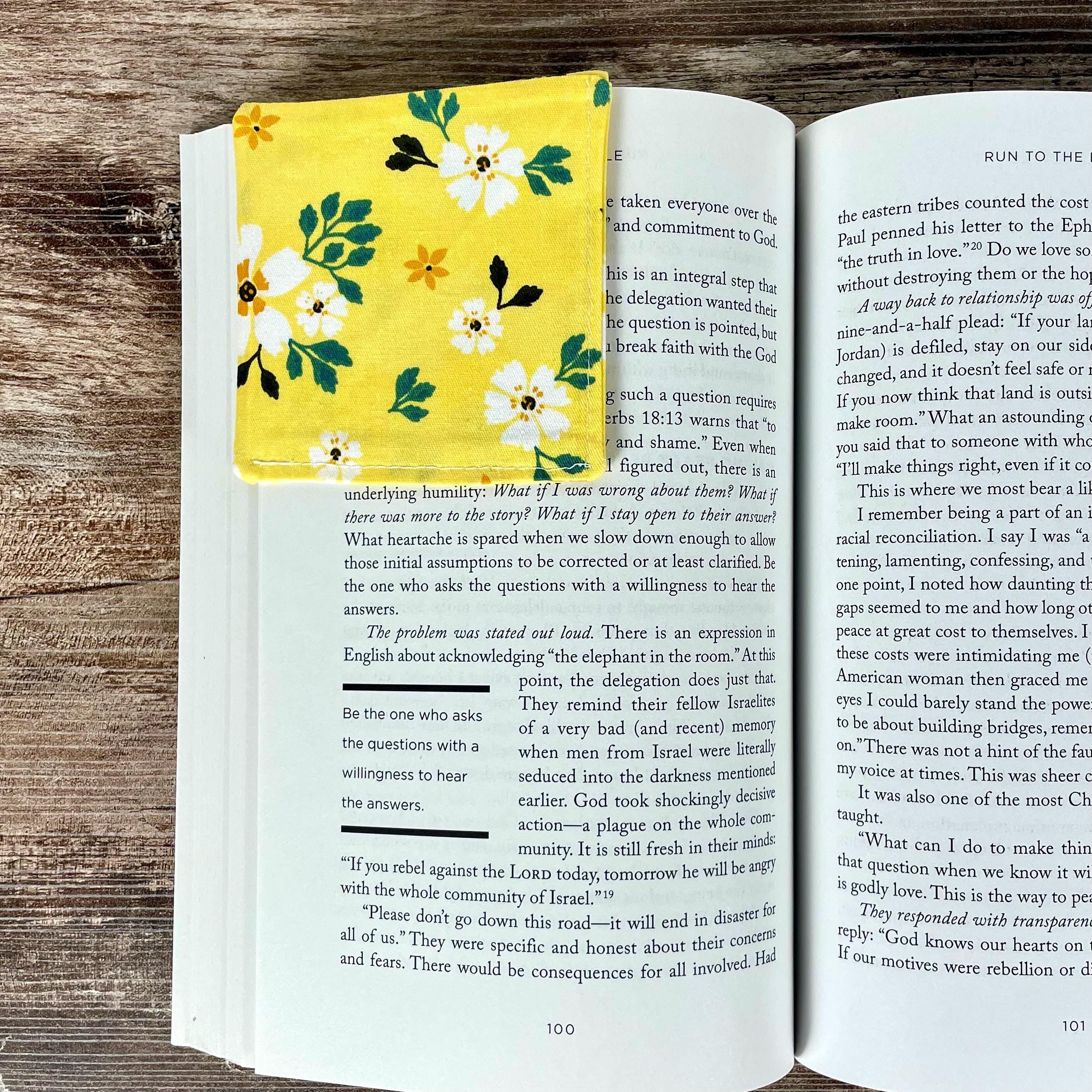 Yellow Floral Bookmark for Flower Lovers Makes a Thoughtful Gardener Gift or Teacher Thank You Gift