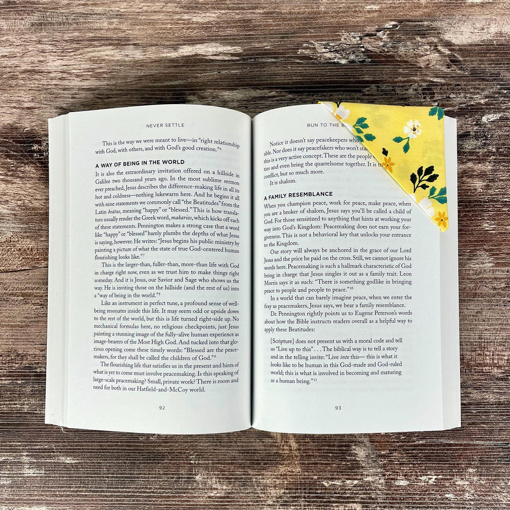 Yellow Floral Bookmark for Flower Lovers Makes a Thoughtful Gardener Gift or Teacher Thank You Gift