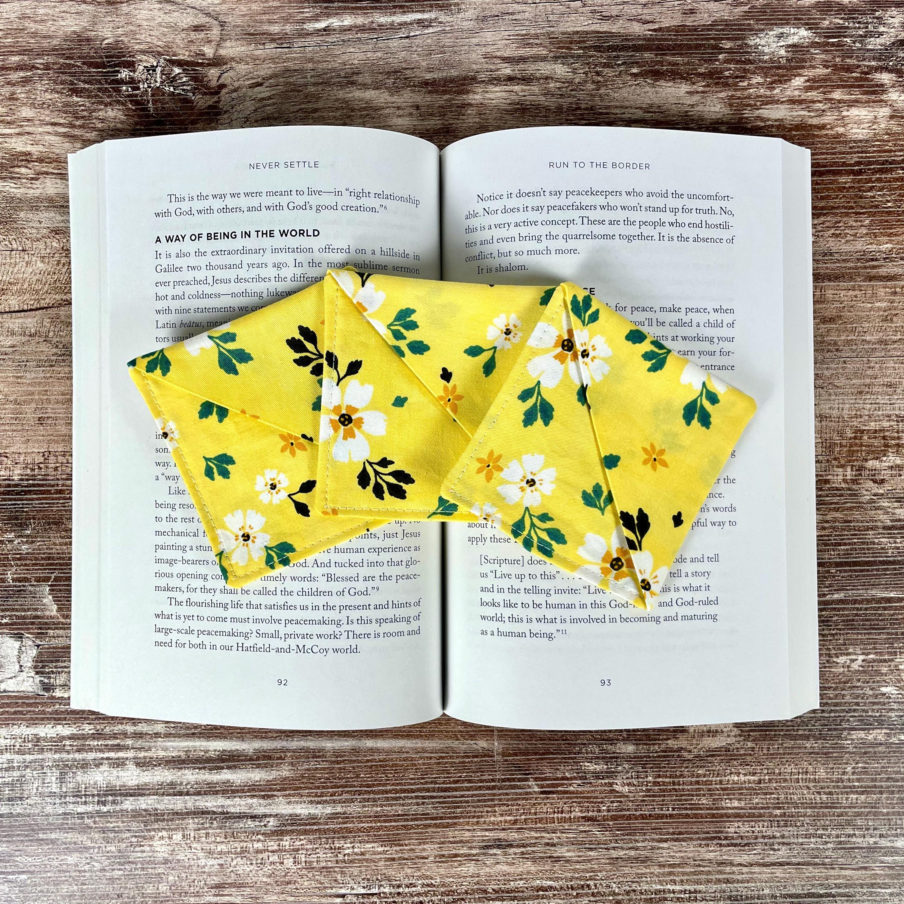 Yellow Floral Bookmark for Flower Lovers Makes a Thoughtful Gardener Gift or Teacher Thank You Gift