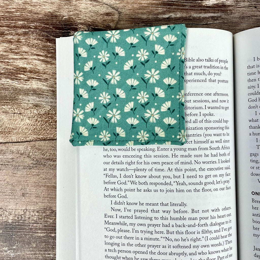 Teal Floral Bookmark Makes a Thoughtful Birthday Gift for Readers, Teachers and Book Club Friends