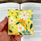 Orange and Yellow Floral Bookmark for Readers and Flower Lovers Makes a Thoughtful Book Club Gift