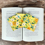 Orange and Yellow Floral Bookmark for Readers and Flower Lovers Makes a Thoughtful Book Club Gift