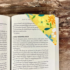 Orange and Yellow Floral Bookmark for Readers and Flower Lovers Makes a Thoughtful Book Club Gift