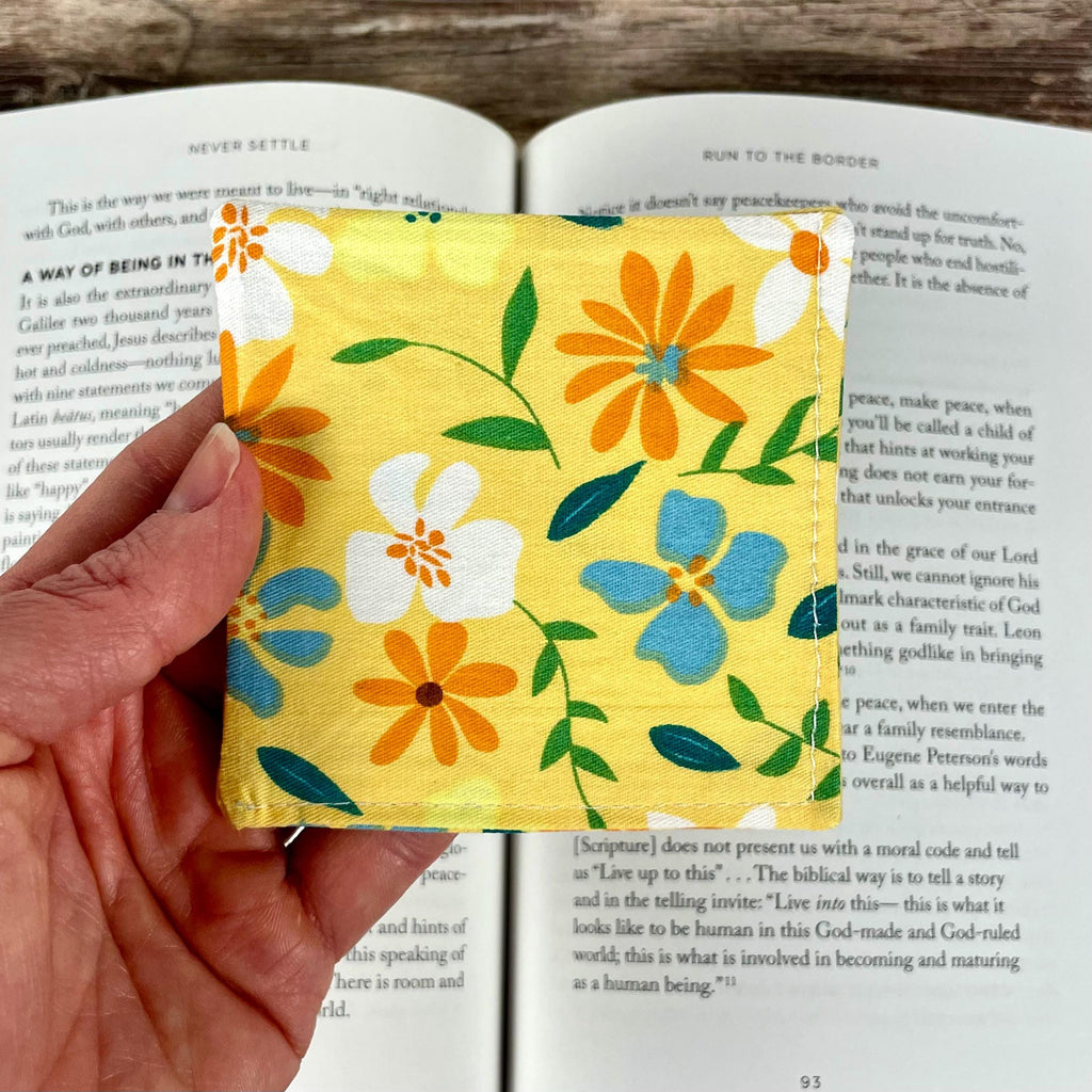 Orange and Yellow Floral Bookmark for Readers and Flower Lovers Makes a Thoughtful Book Club Gift
