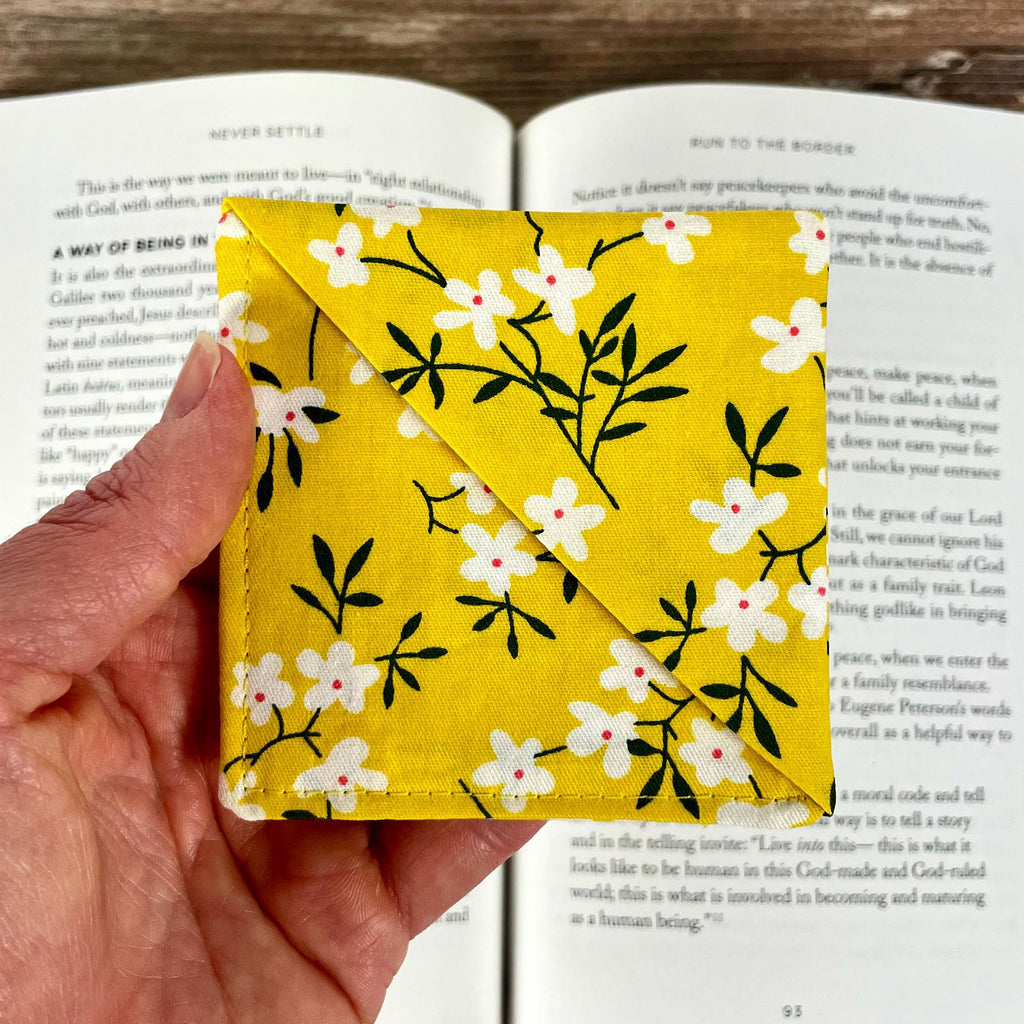 Yellow Floral Bookmark for Flower Lovers Makes a Thoughtful Book Lover Gift or End of Year Teacher Gift