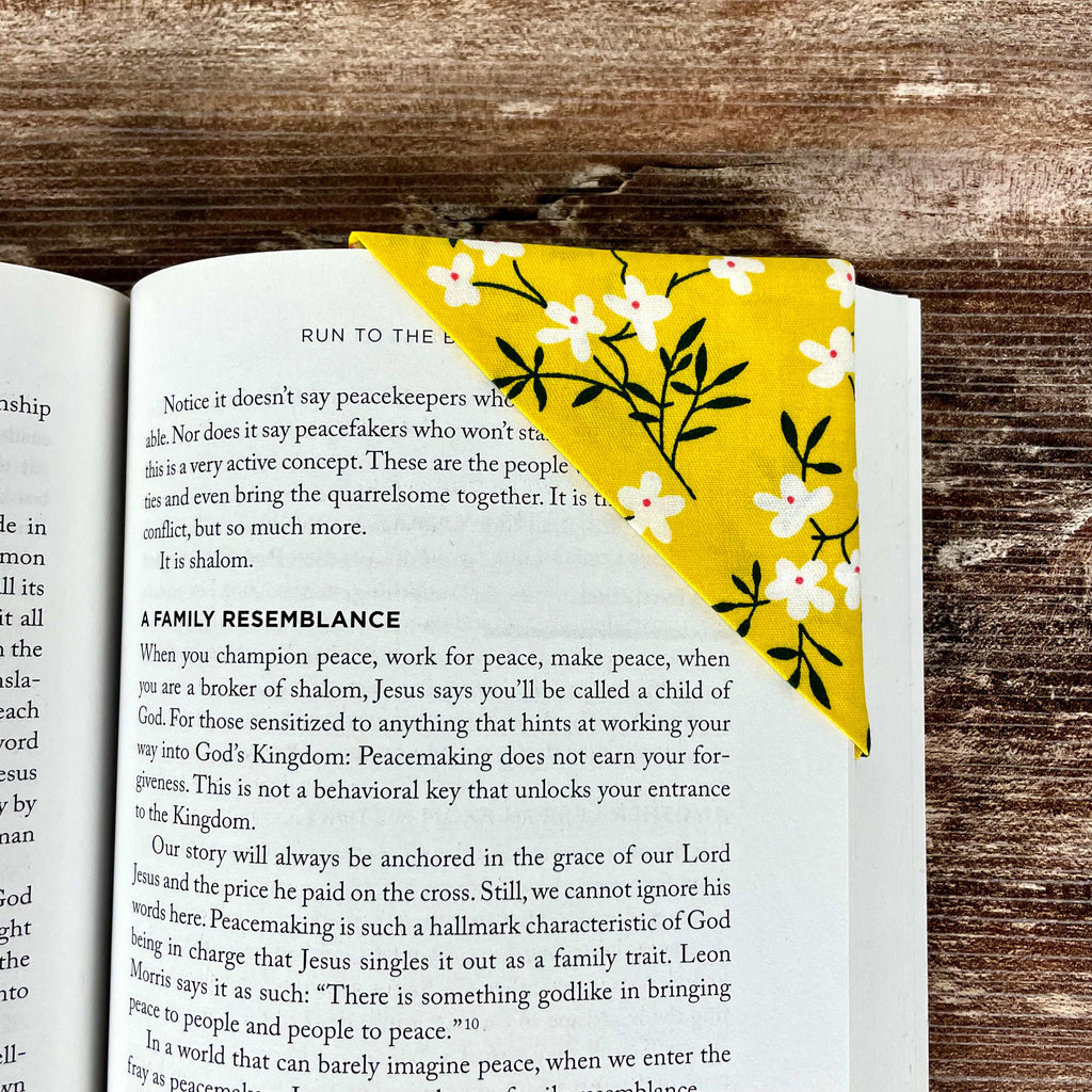 Yellow Floral Bookmark for Flower Lovers Makes a Thoughtful Book Lover Gift or End of Year Teacher Gift