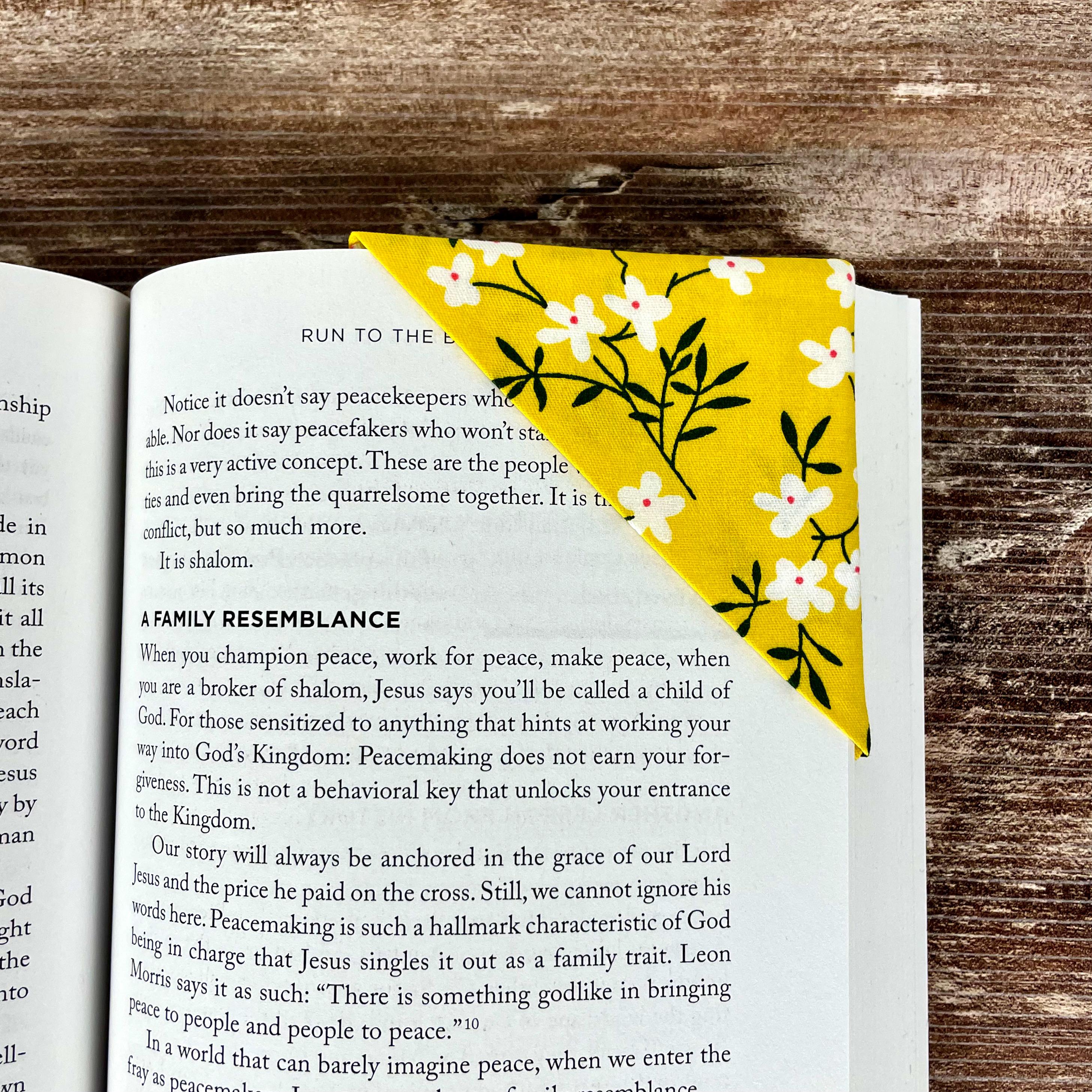 Yellow Floral Bookmark for Flower Lovers Makes a Thoughtful Book Lover Gift or End of Year Teacher Gift
