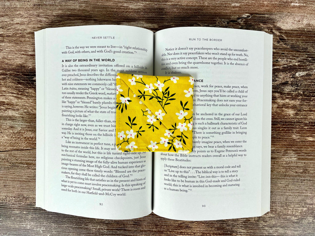 Yellow Floral Bookmark for Flower Lovers Makes a Thoughtful Book Lover Gift or End of Year Teacher Gift