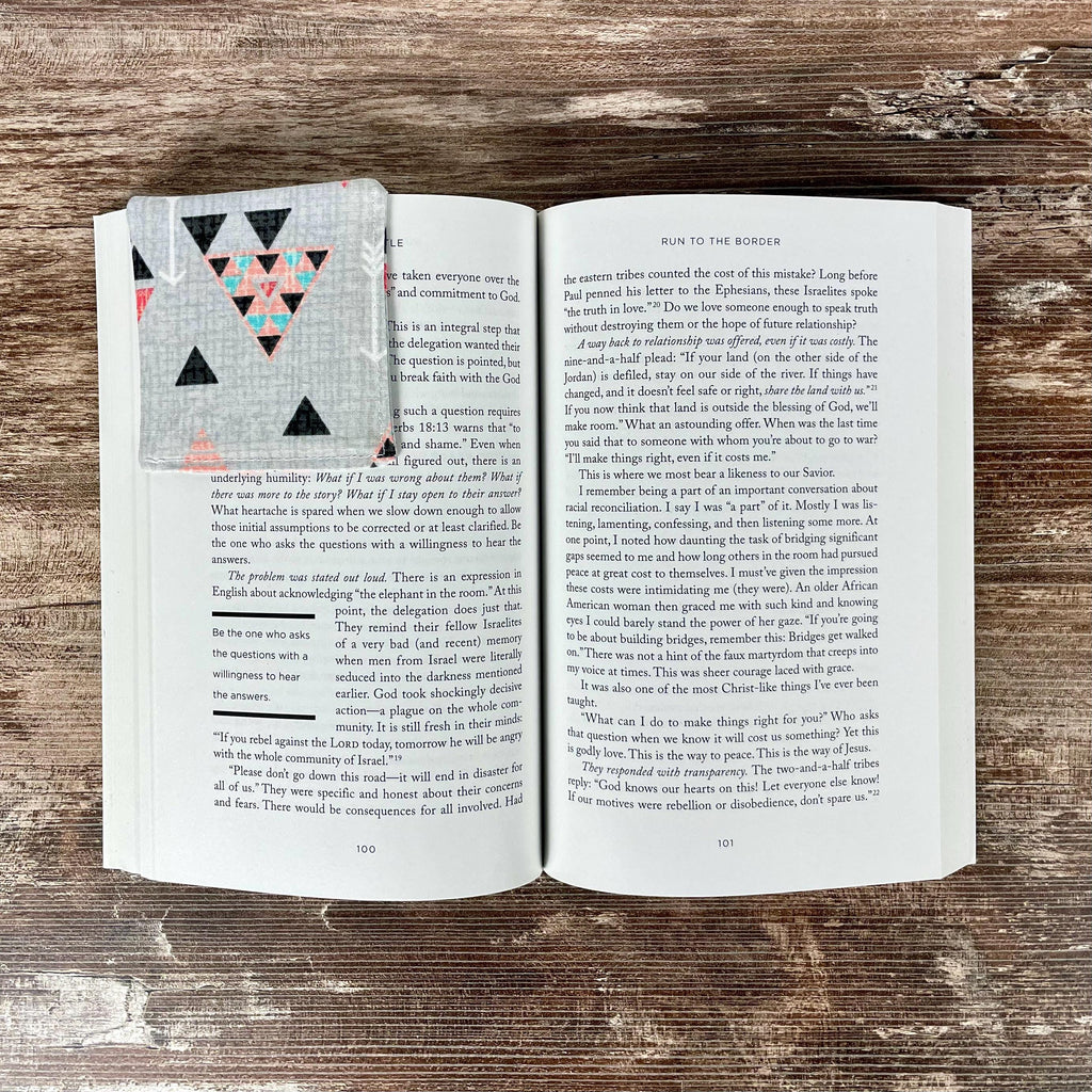 Modern Geometric Bookmark for Book Lovers Makes a Stylish Teacher Gift or Reading Accessory