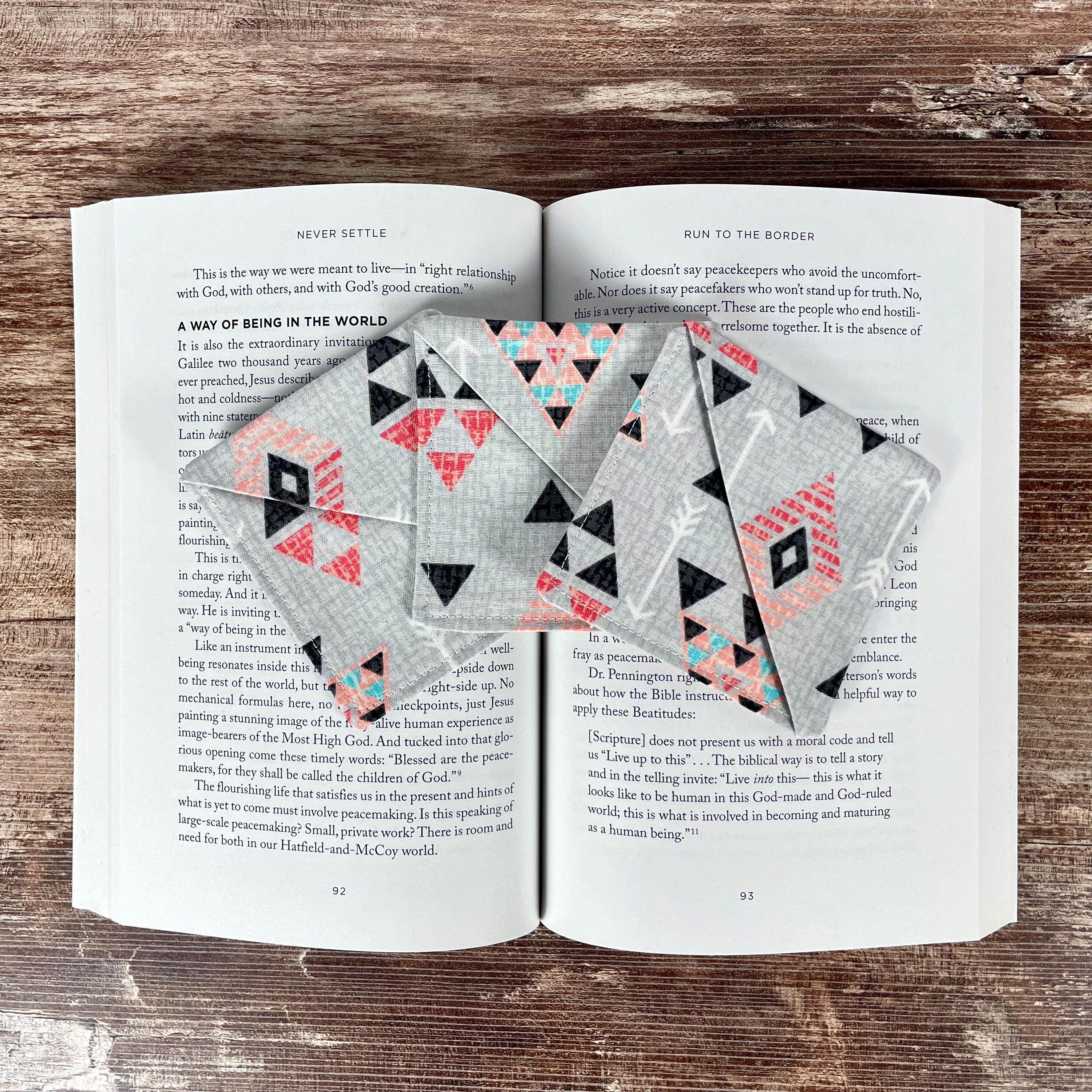 Modern Geometric Bookmark for Book Lovers Makes a Stylish Teacher Gift or Reading Accessory