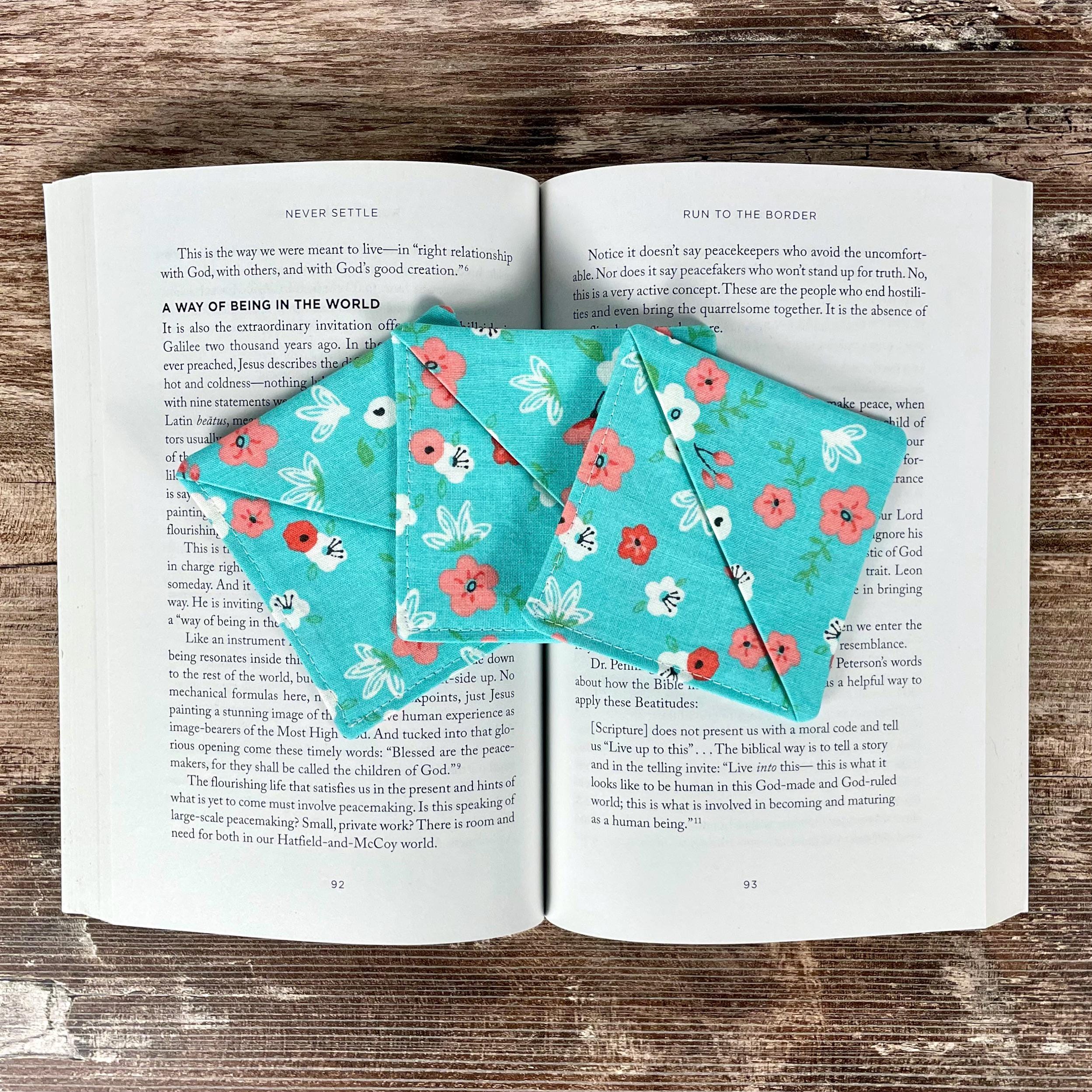 Turquoise Floral Bookmark for Book Lovers Makes a Thoughtful Teacher Appreciation Gift or Gift for Readers