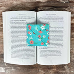 Turquoise Floral Bookmark for Book Lovers Makes a Thoughtful Teacher Appreciation Gift or Gift for Readers