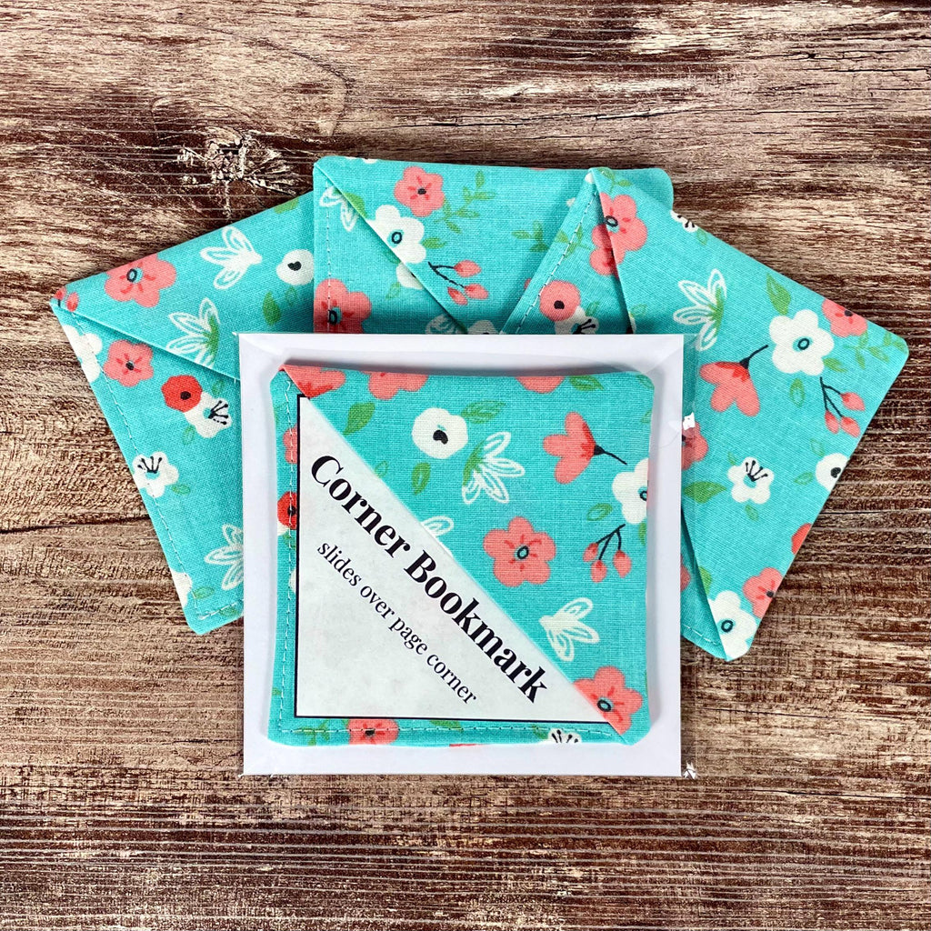 Turquoise Floral Bookmark for Book Lovers Makes a Thoughtful Teacher Appreciation Gift or Gift for Readers