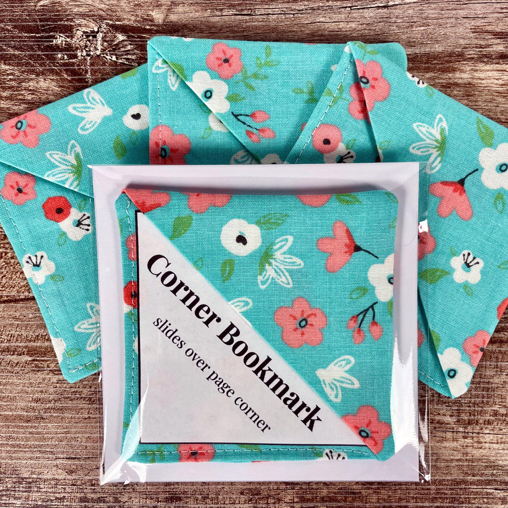 Turquoise Floral Bookmark for Book Lovers Makes a Thoughtful Teacher Appreciation Gift or Gift for Readers
