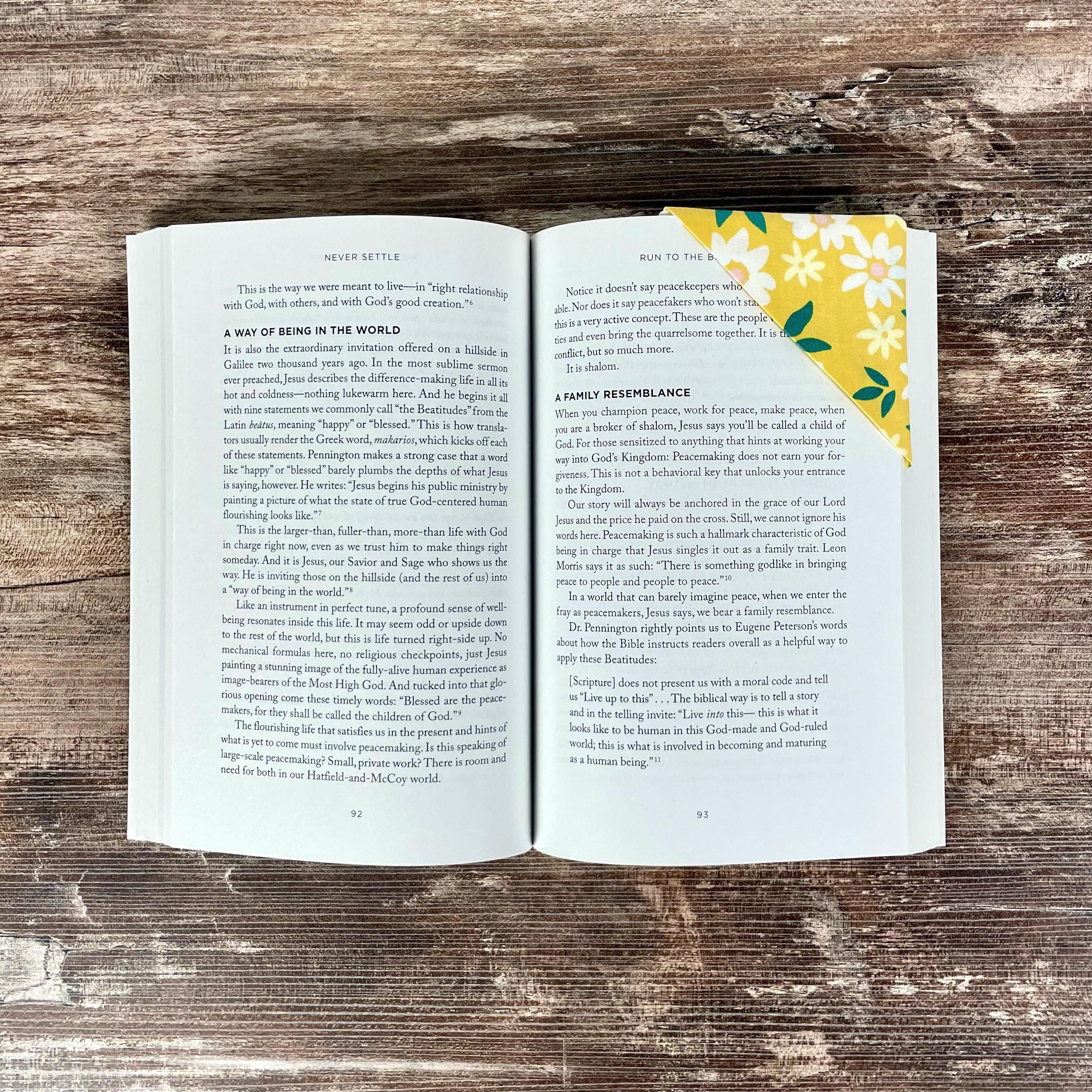 Yellow Daisy Bookmark for Book Lovers Makes a Thoughtful Birthday Gift for Readers or Teachers
