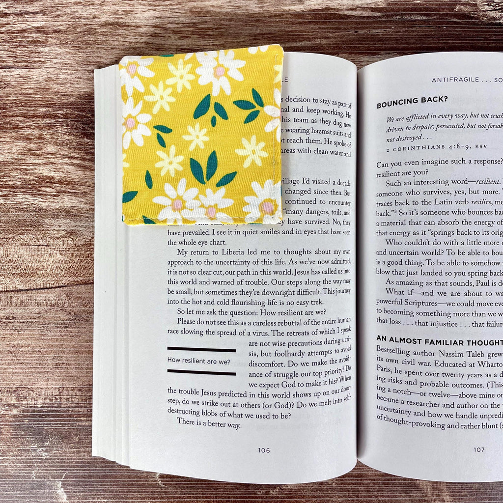 Yellow Daisy Bookmark for Book Lovers Makes a Thoughtful Birthday Gift for Readers or Teachers