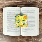 Orange and Yellow Floral Bookmark for Readers and Flower Lovers Makes a Thoughtful Book Club Gift