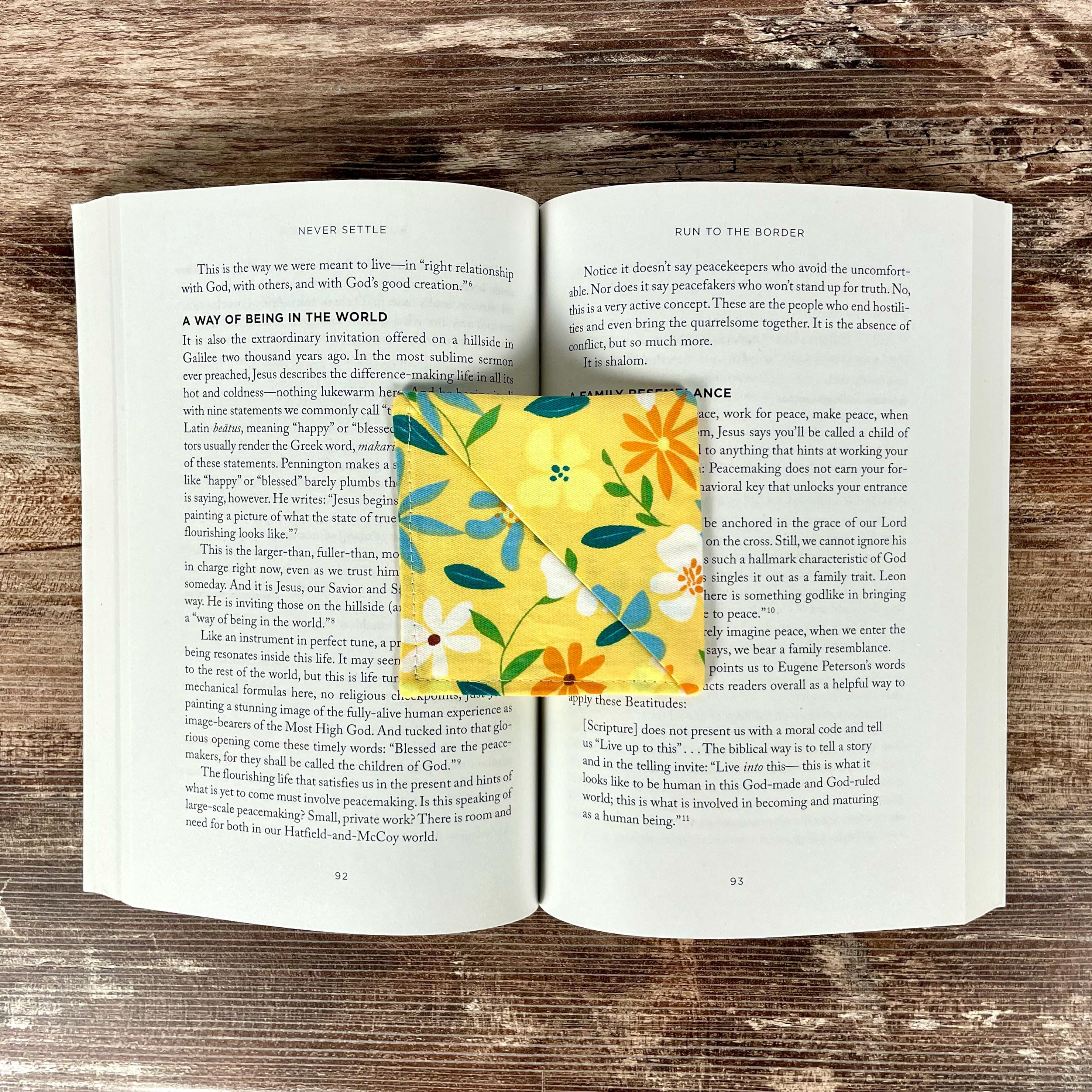 Orange and Yellow Floral Bookmark for Readers and Flower Lovers Makes a Thoughtful Book Club Gift