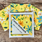 Orange and Yellow Floral Bookmark for Readers and Flower Lovers Makes a Thoughtful Book Club Gift