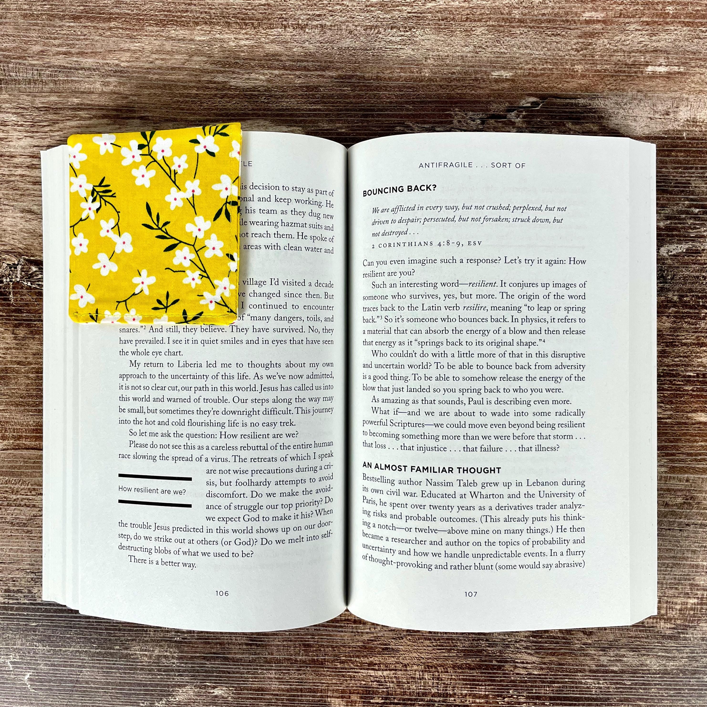 Yellow Floral Bookmark for Flower Lovers Makes a Thoughtful Book Lover Gift or End of Year Teacher Gift