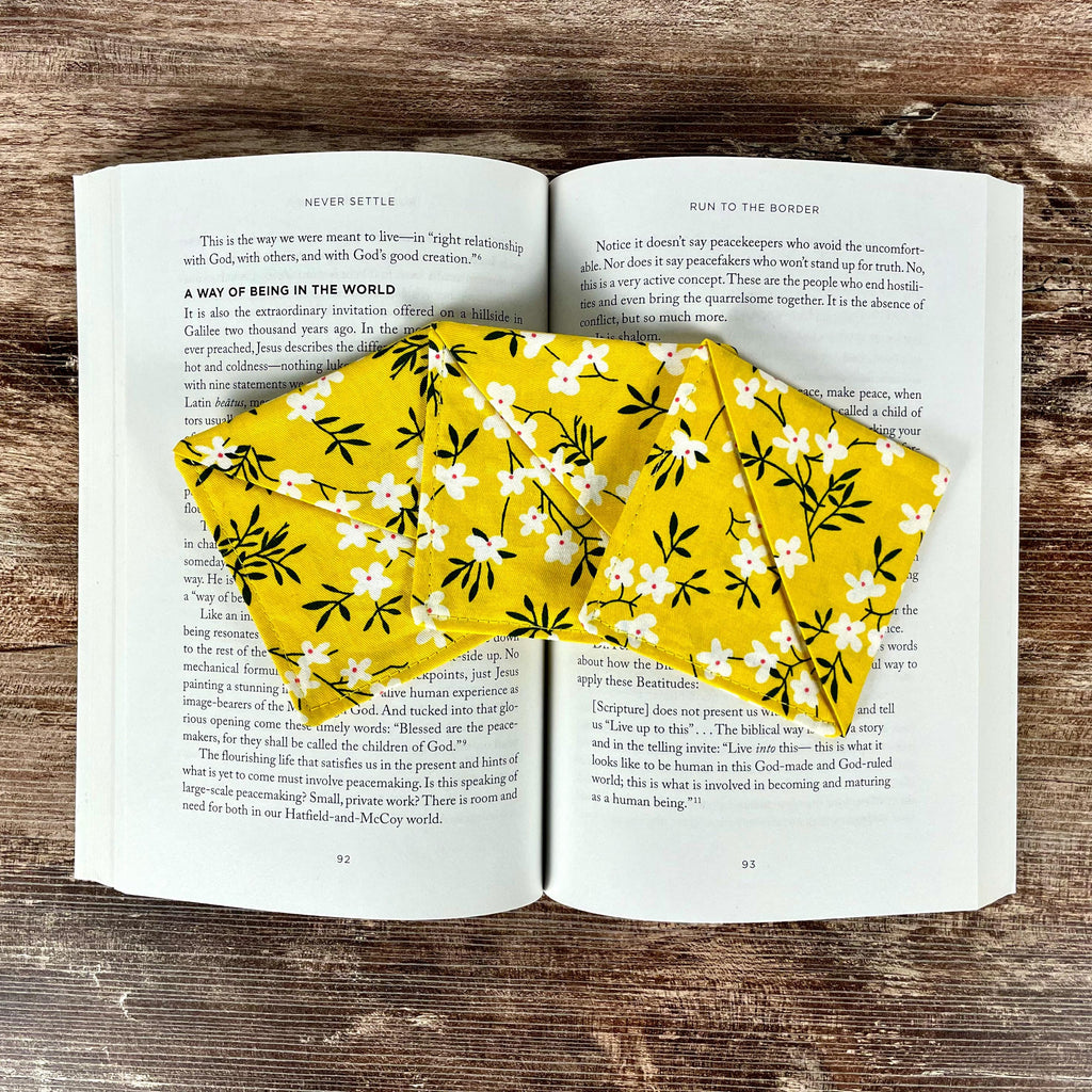 Yellow Floral Bookmark for Flower Lovers Makes a Thoughtful Book Lover Gift or End of Year Teacher Gift