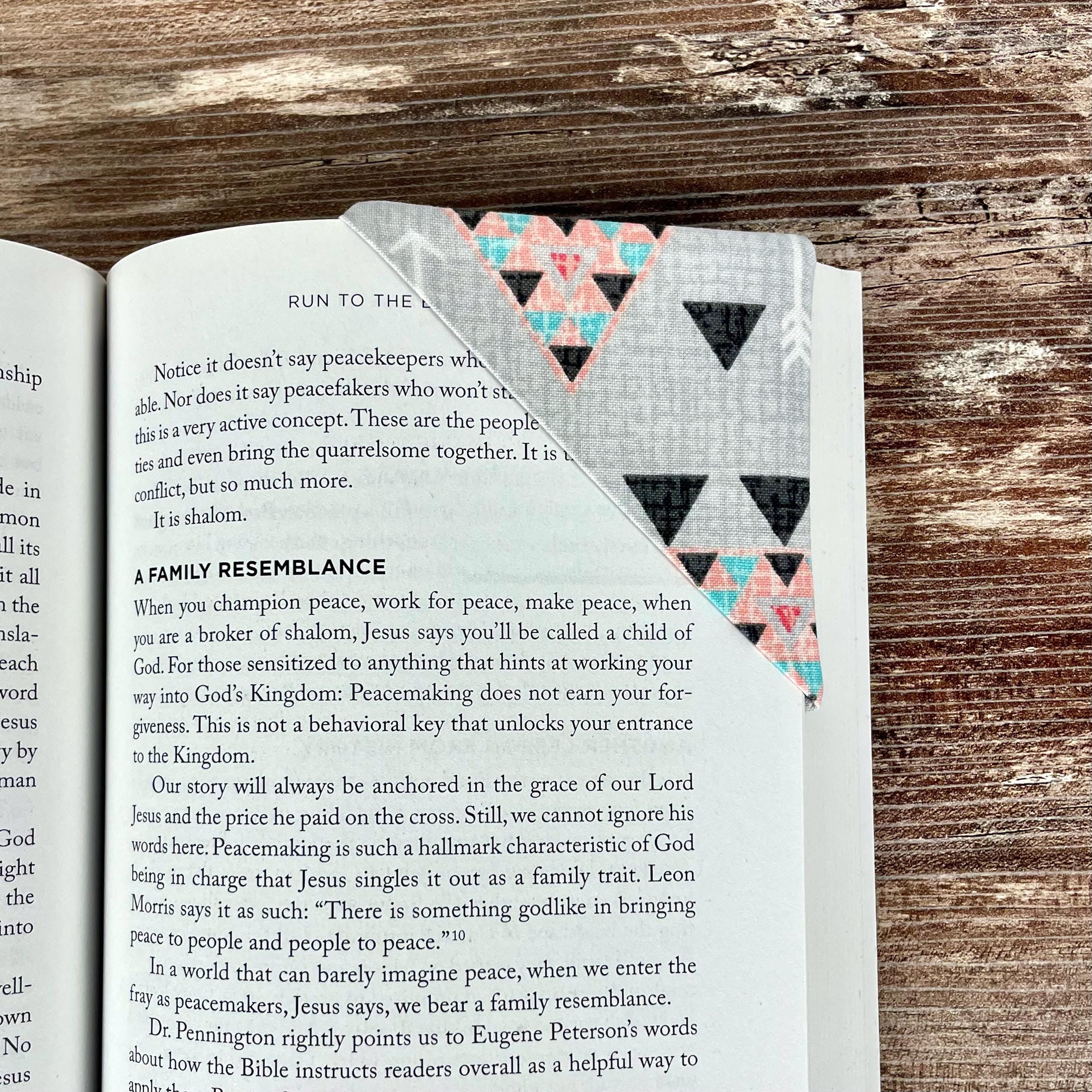 Modern Geometric Bookmark for Book Lovers Makes a Stylish Teacher Gift or Reading Accessory