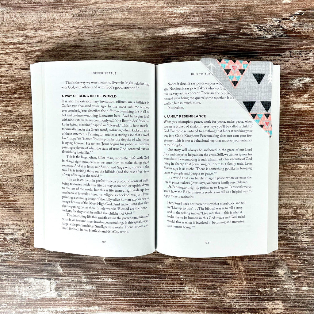 Modern Geometric Bookmark for Book Lovers Makes a Stylish Teacher Gift or Reading Accessory