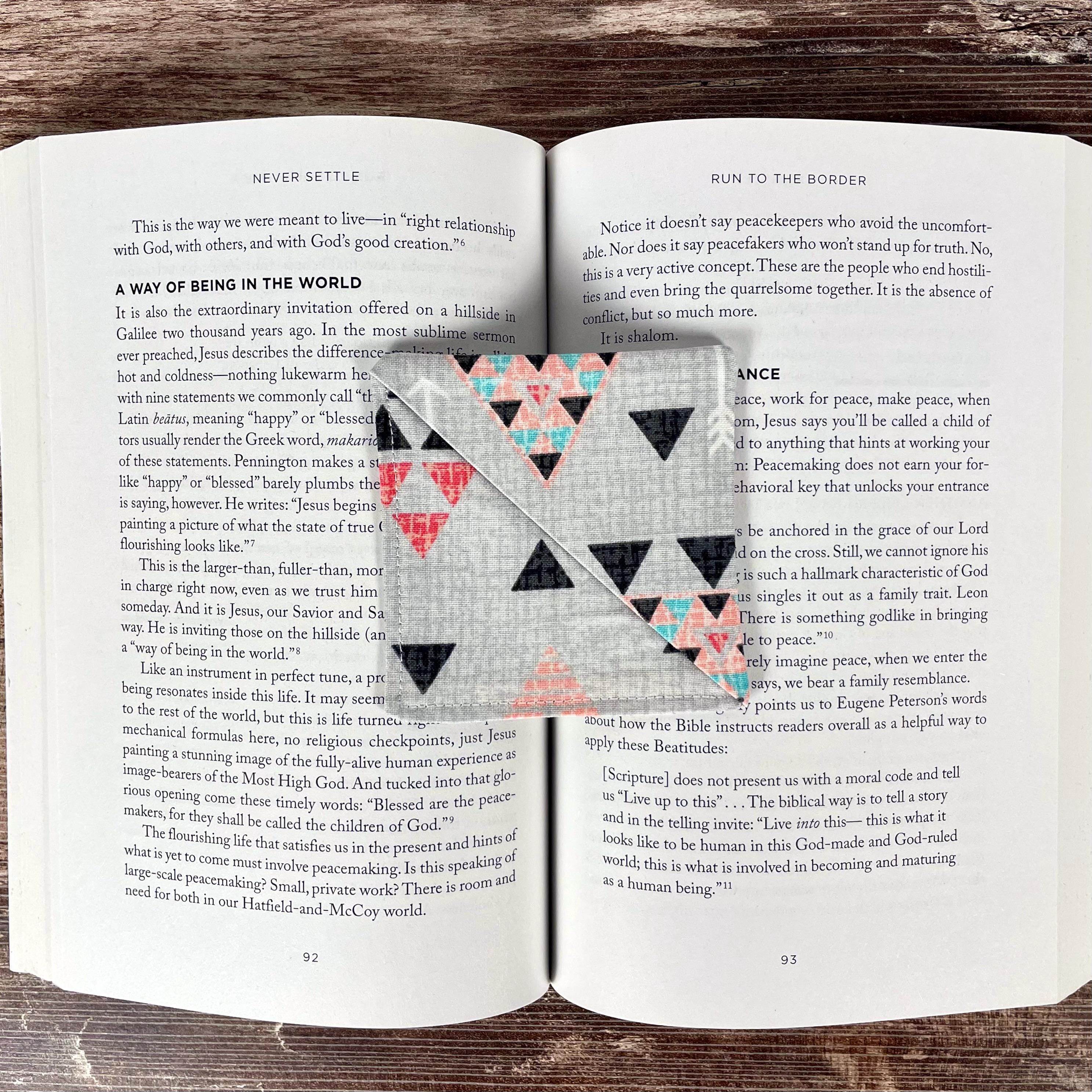 Modern Geometric Bookmark for Book Lovers Makes a Stylish Teacher Gift or Reading Accessory