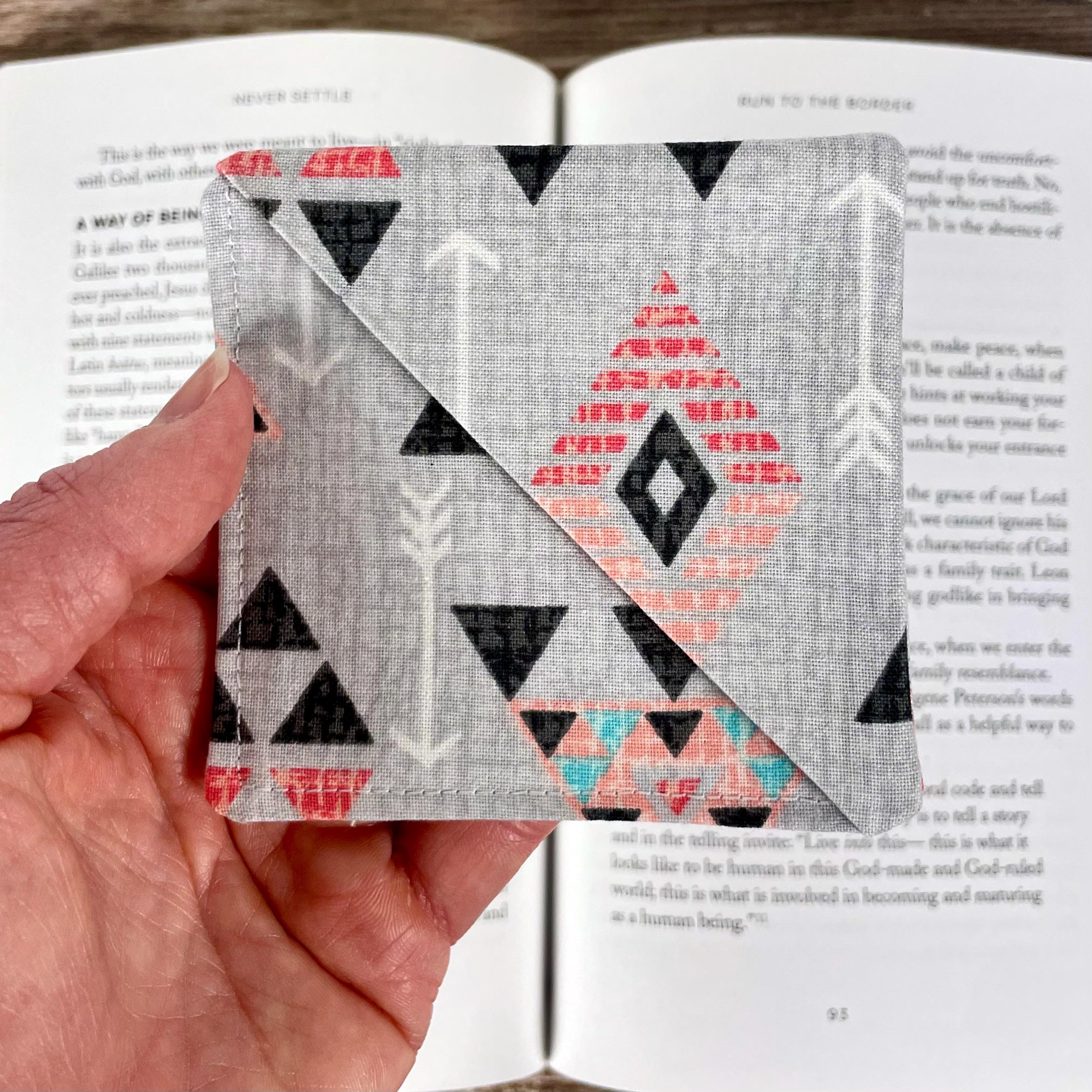 Modern Geometric Bookmark for Book Lovers Makes a Stylish Teacher Gift or Reading Accessory