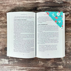 Turquoise Floral Bookmark for Book Lovers Makes a Thoughtful Teacher Appreciation Gift or Gift for Readers