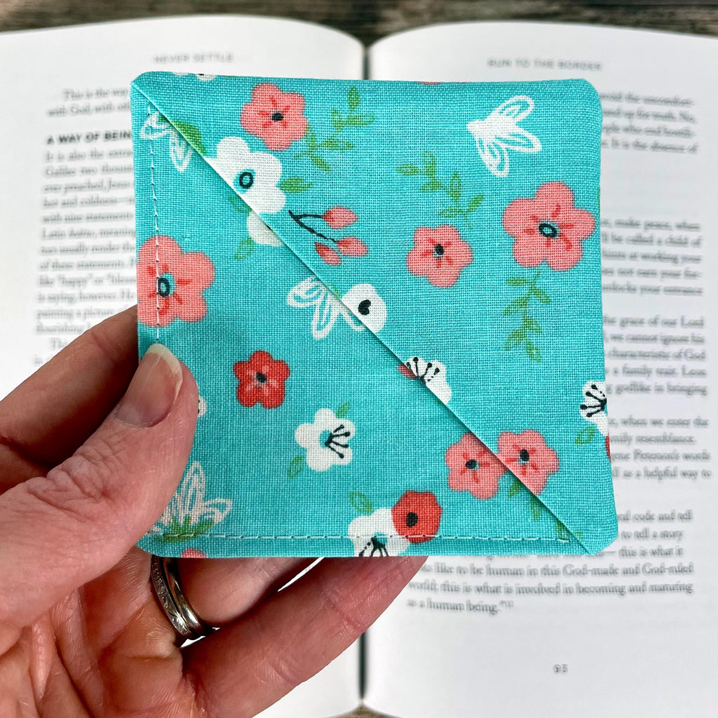 Turquoise Floral Bookmark for Book Lovers Makes a Thoughtful Teacher Appreciation Gift or Gift for Readers
