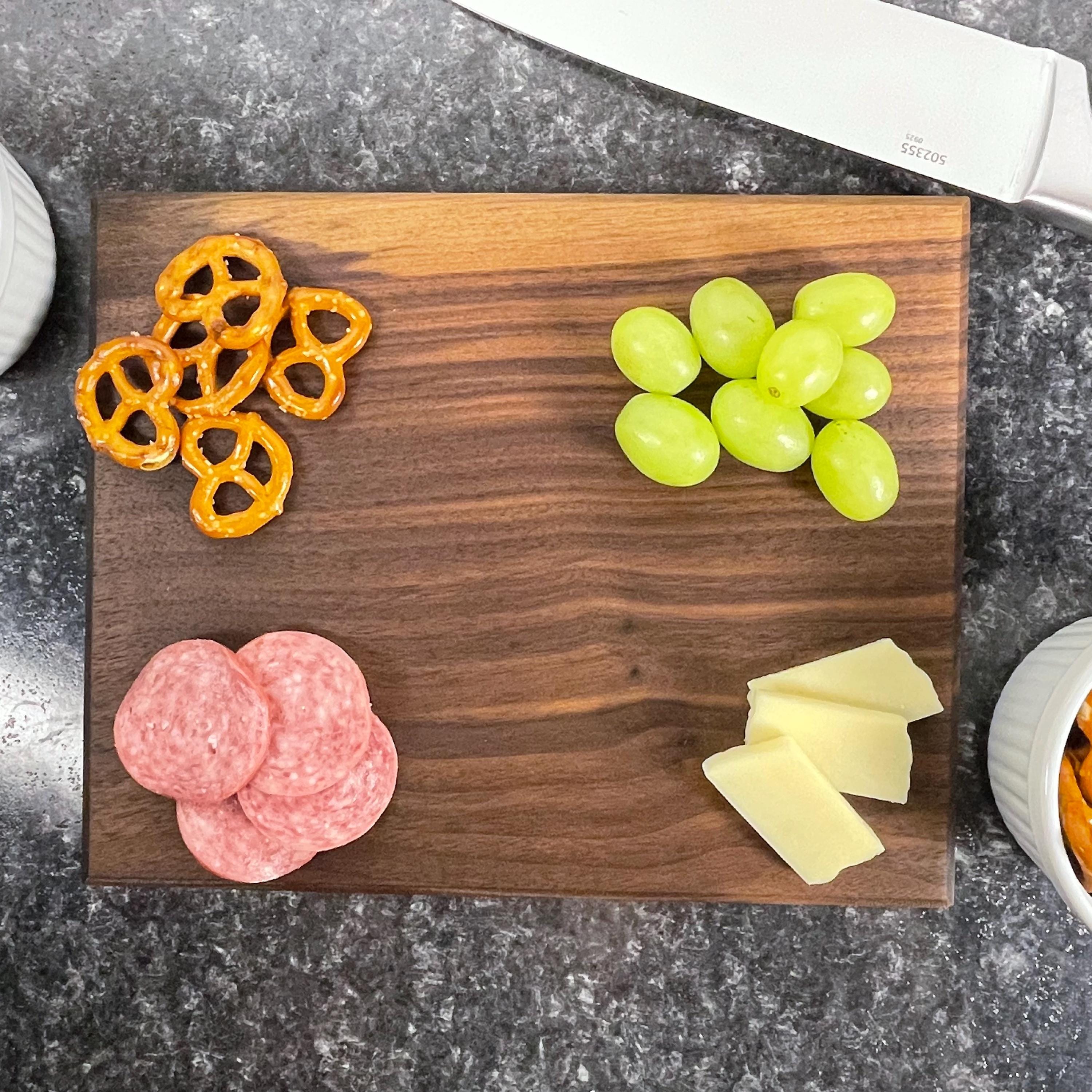One Piece Wood Cutting Board, Non Toxic Cutting Board, Solid Walnut Maple Cherry, Reversible Kitchen Board