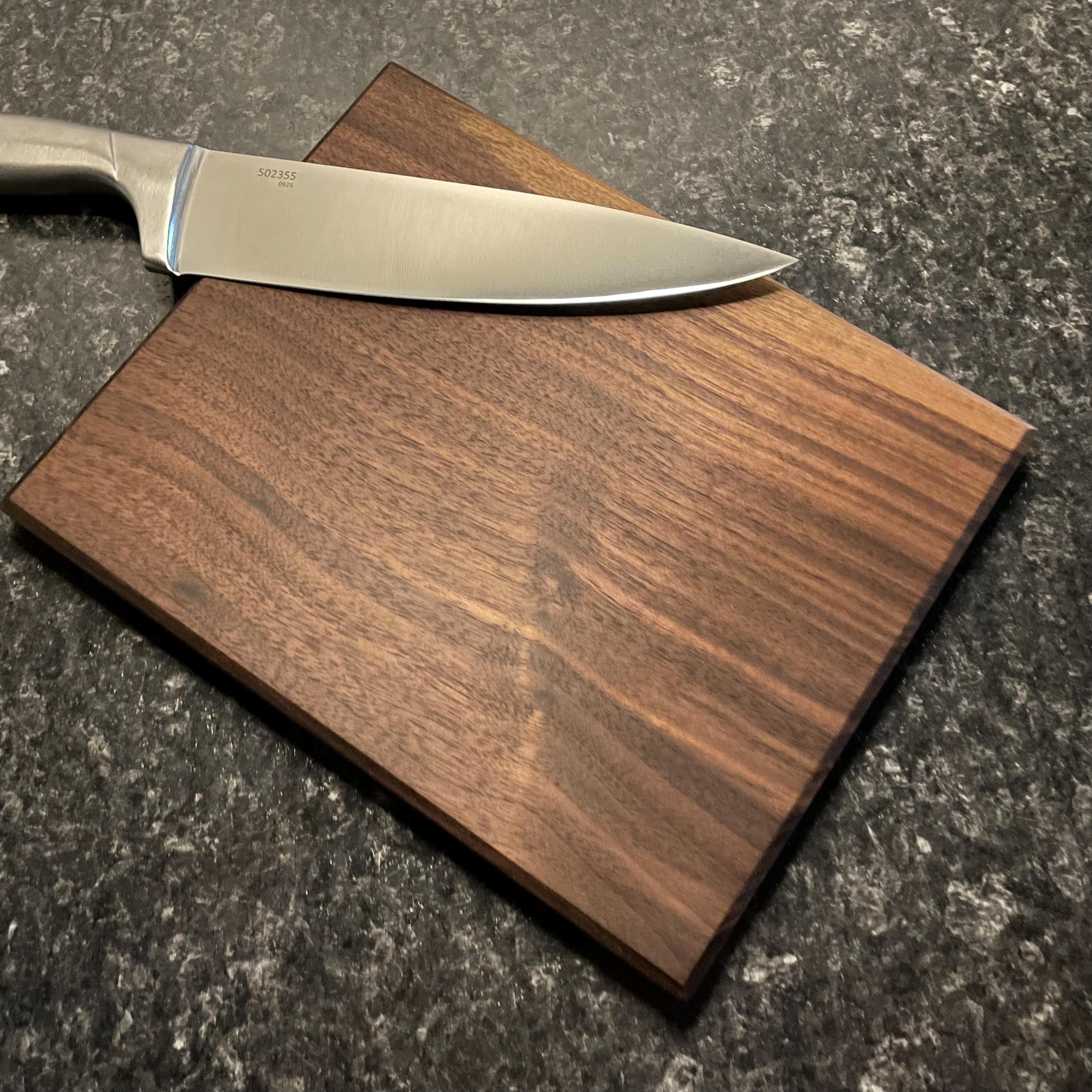 One Piece Wood Cutting Board, Non Toxic Cutting Board, Solid Walnut Maple Cherry, Reversible Kitchen Board