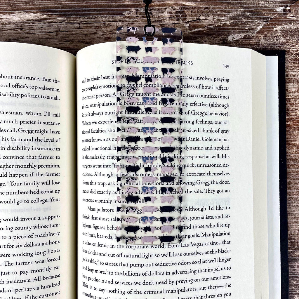 Pig Bookmark | Farm Gift | Pig Lover Gift | Book Lover Gift | Farmer Gift | Cute Farm Animal Bookmark