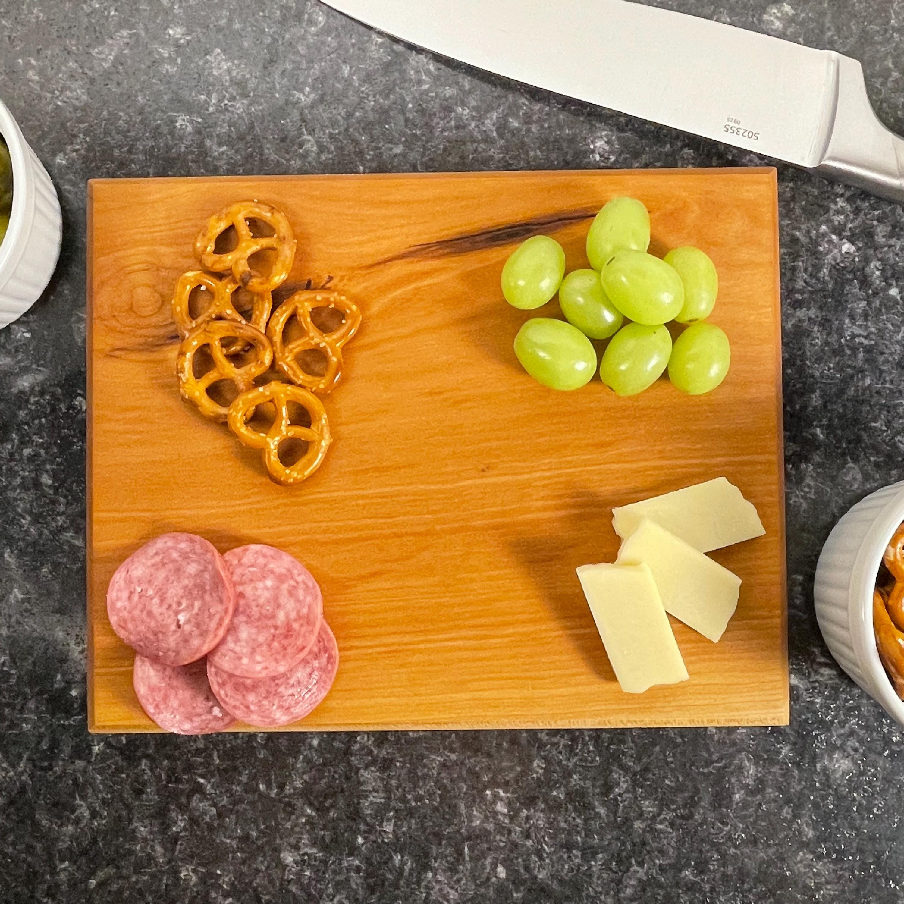 One Piece Wood Cutting Board, Non Toxic Cutting Board, Solid Walnut Maple Cherry, Reversible Kitchen Board