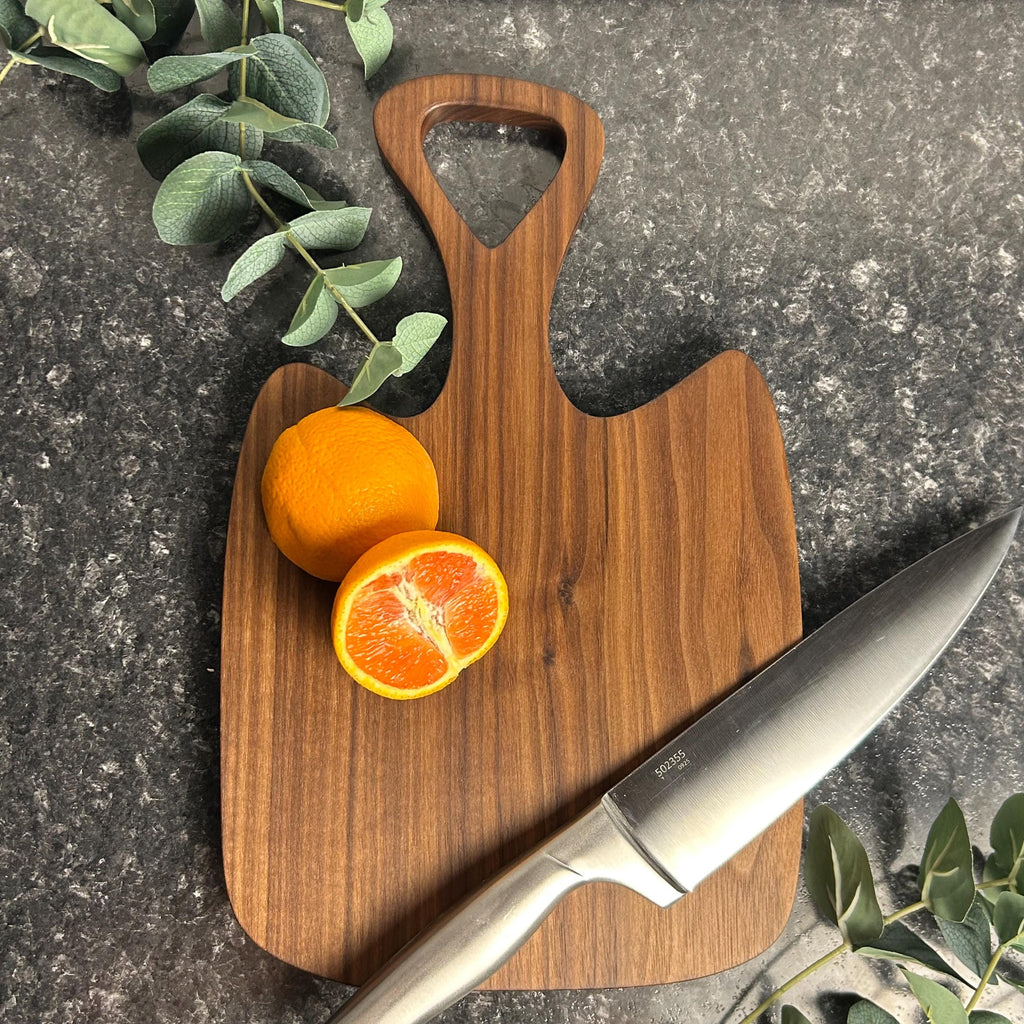 Personalized One-Piece Wood Cutting Board | Handmade Walnut, Cherry or Maple Serving Board | Non-Toxic Food Safe Finish | Wedding Gift