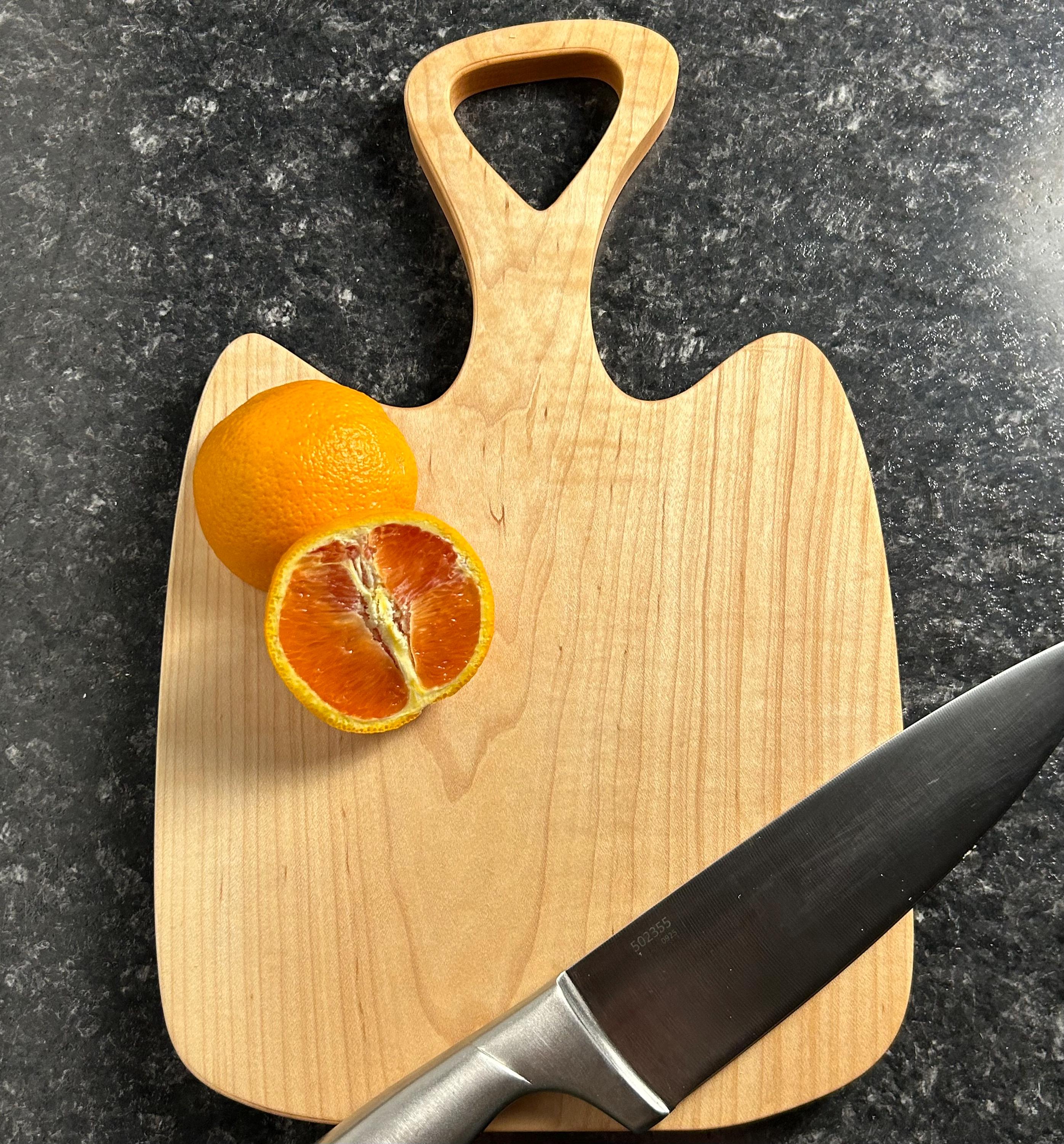 Personalized One-Piece Wood Cutting Board | Handmade Walnut, Cherry or Maple Serving Board | Non-Toxic Food Safe Finish | Wedding Gift