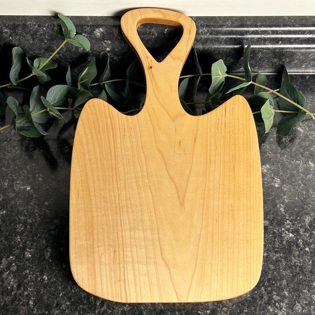 Personalized One-Piece Wood Cutting Board | Handmade Walnut, Cherry or Maple Serving Board | Non-Toxic Food Safe Finish | Wedding Gift