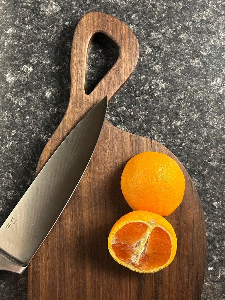 Personalized Wood Cutting Board | One-Piece Walnut, Maple or Cherry Serving Board | Handmade Food Safe Paddle Board | Wedding Gift