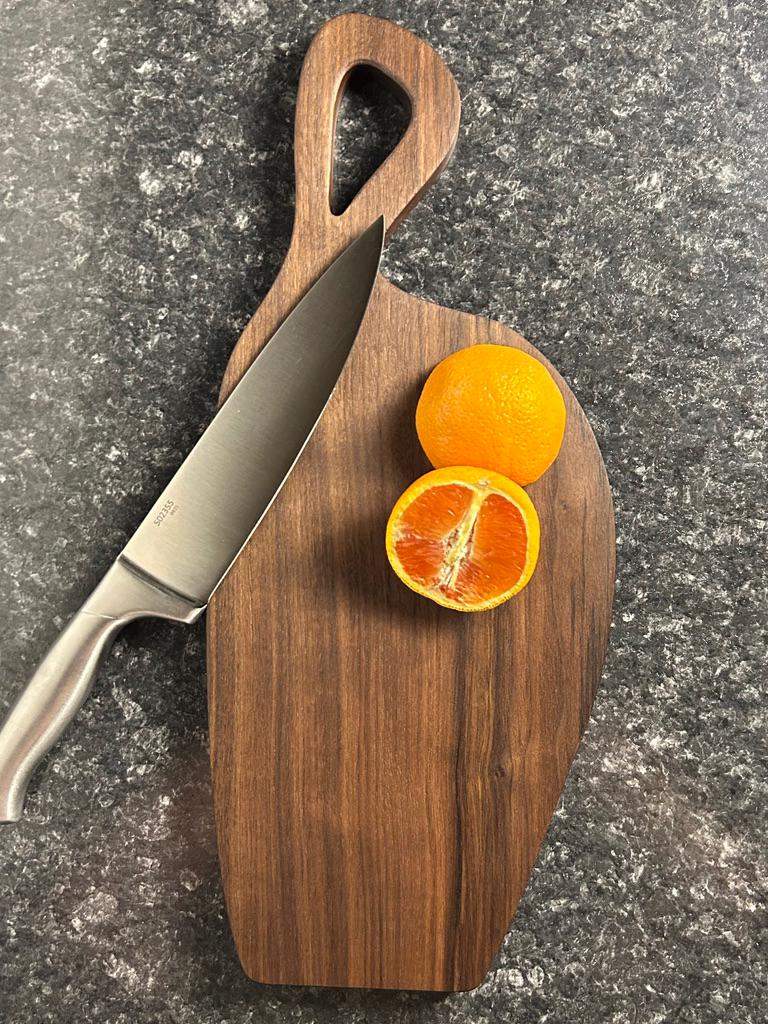 Personalized Wood Cutting Board | One-Piece Walnut, Maple or Cherry Serving Board | Handmade Food Safe Paddle Board | Wedding Gift