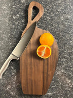 Personalized Wood Cutting Board | One-Piece Walnut, Maple or Cherry Serving Board | Handmade Food Safe Paddle Board | Wedding Gift