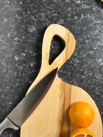 Personalized Wood Cutting Board | One-Piece Walnut, Maple or Cherry Serving Board | Handmade Food Safe Paddle Board | Wedding Gift
