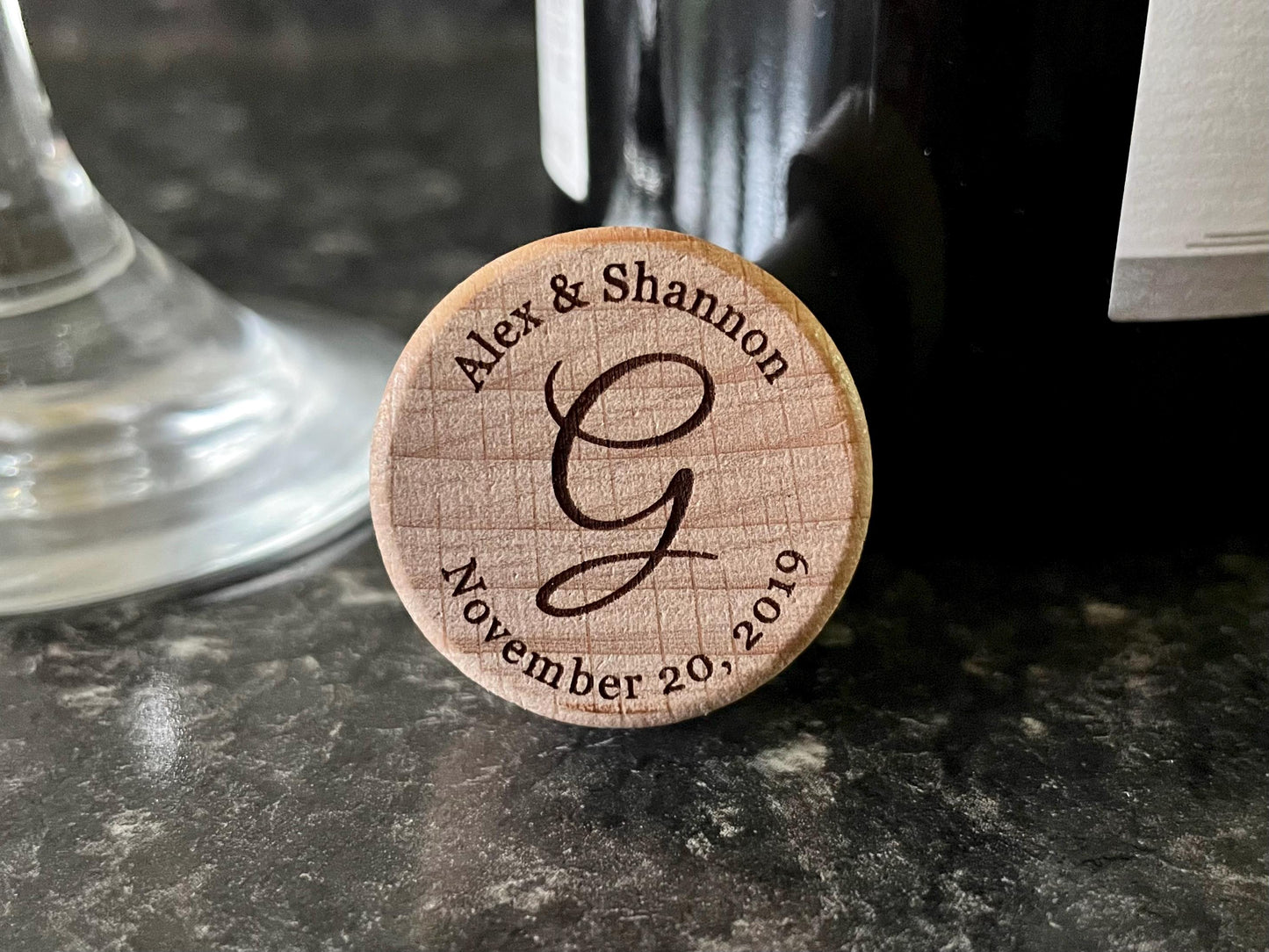 Personalized Wine Stopper, Custom Engraved Wine Bottle Stopper, Wedding Gift for Couple, Anniversary Gift, Engagement Gift