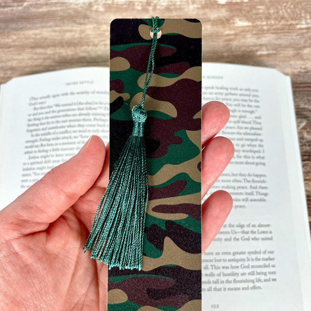 Camouflage Bookmark for Camo Lovers Makes a Country Girl Gift or Stocking Stuffer for Book Lovers and Teen Readers