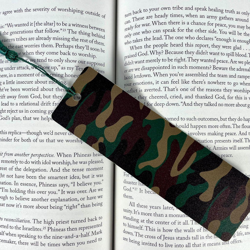 Camouflage Bookmark for Camo Lovers Makes a Country Girl Gift or Stocking Stuffer for Book Lovers and Teen Readers