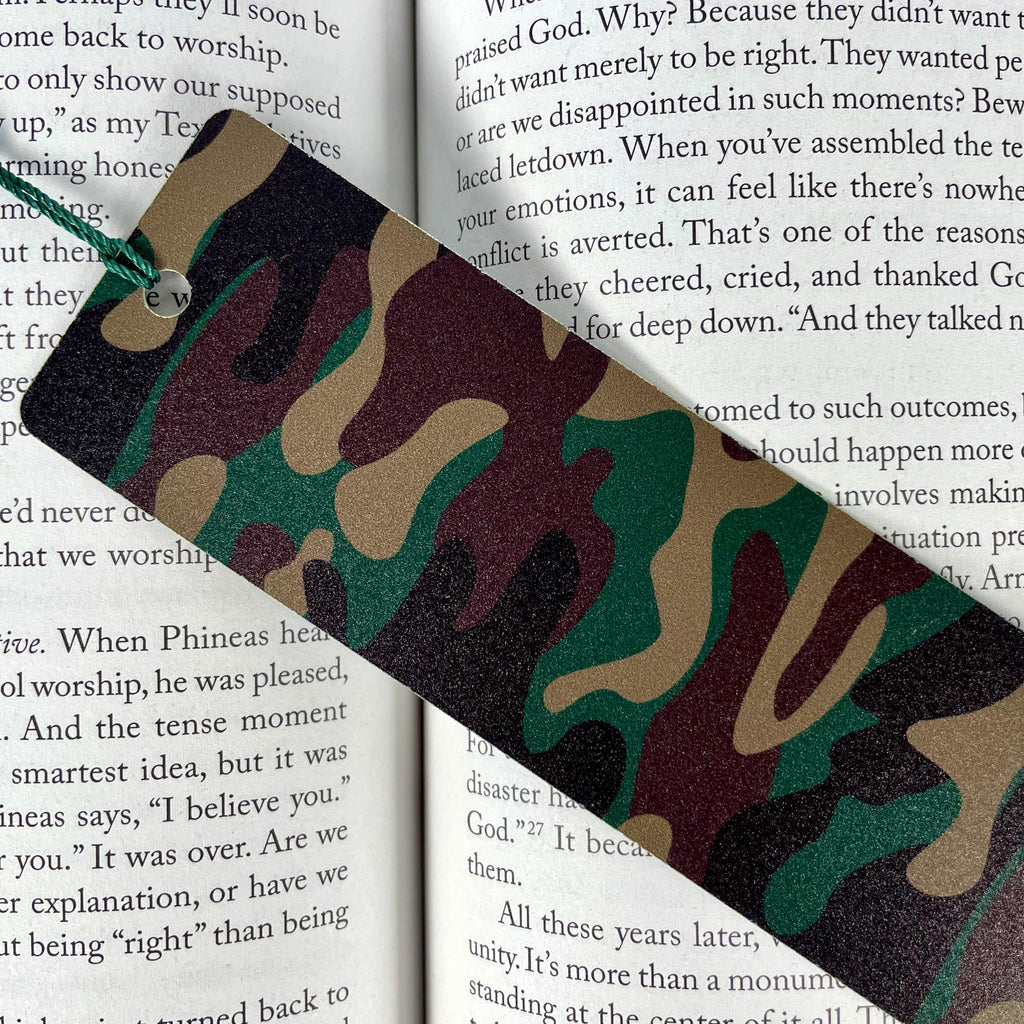 Camouflage Bookmark for Camo Lovers Makes a Country Girl Gift or Stocking Stuffer for Book Lovers and Teen Readers