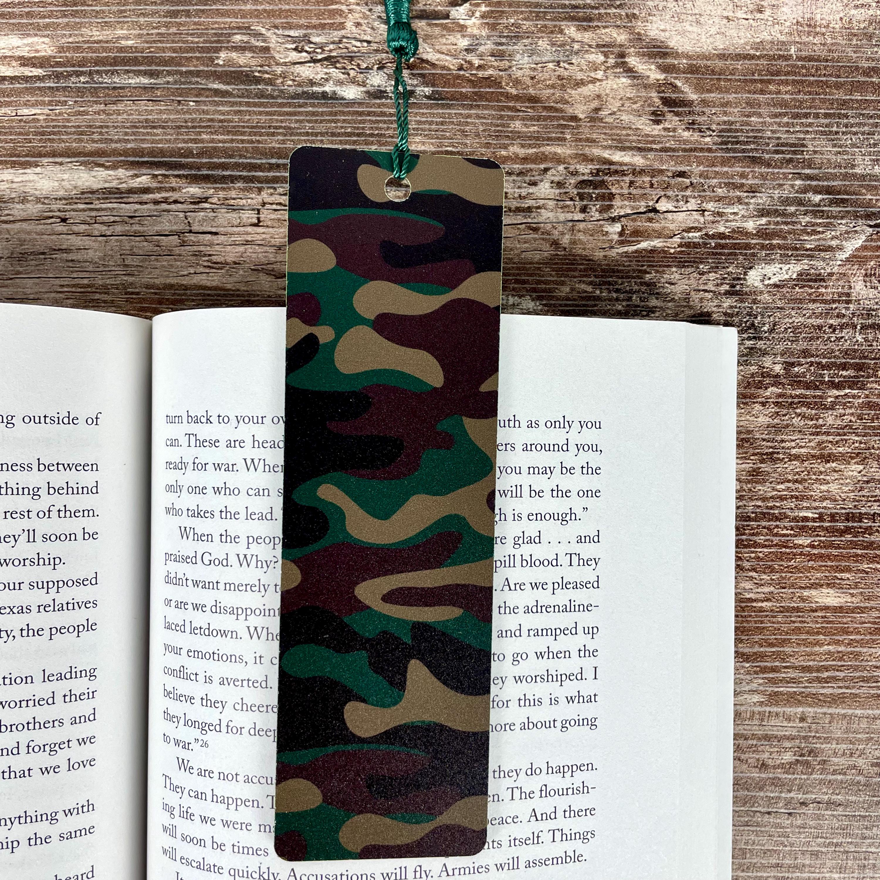 Camouflage Bookmark for Camo Lovers Makes a Country Girl Gift or Stocking Stuffer for Book Lovers and Teen Readers