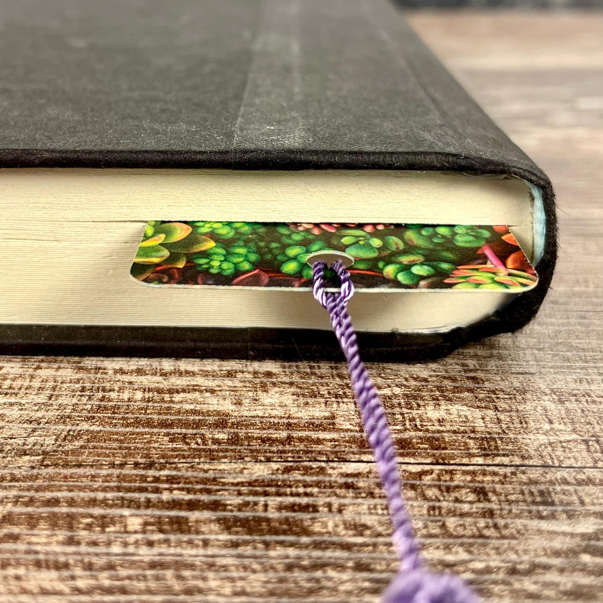 Succulent Bookmark for Teacher Gift Basket or Plant Lover Gift Box, Bookish Stocking Stuffer for Readers